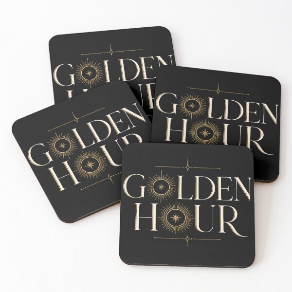Item preview, Golden Hour Sunburst Elegant Typography. dark background designed and sold by FusiTink.