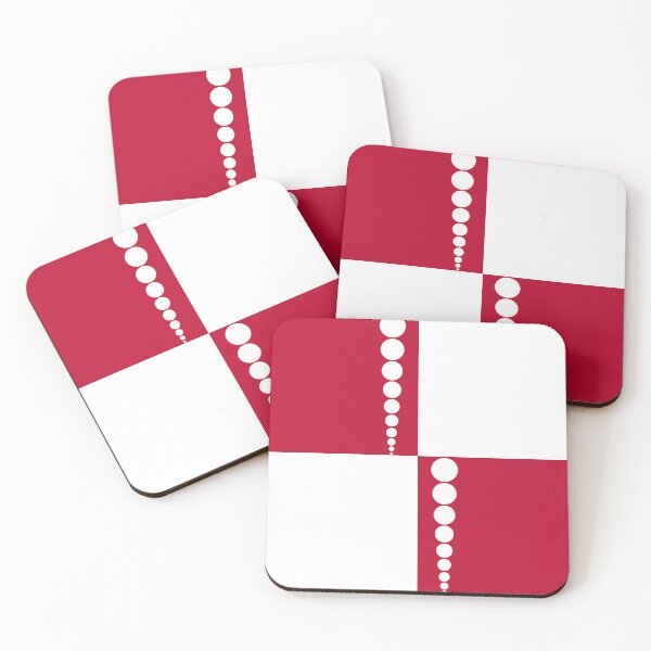 Item preview, 60's Retro Mod Squares and Dots in Red and White designed and sold by MellowCat.