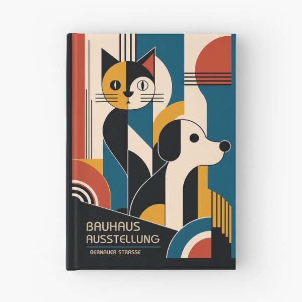Item preview, Bauhaus Cat and Dog – Geometric Art Deco Pet Illustration designed and sold by Dirty-ego.