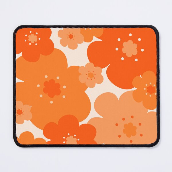 Item preview, 60's, 70's, Retro Scandinavian Style Flowers in Orange and Cream designed and sold by MellowCat.