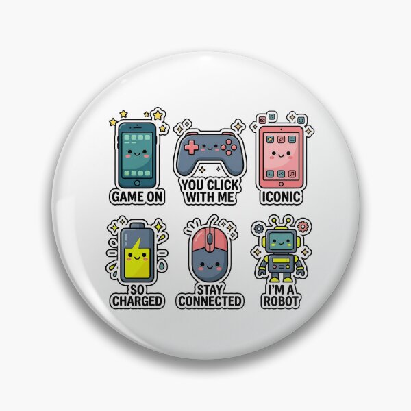Item preview, Tech & Gaming Sticker Pack - Cute Robot & Gadget Doodles designed and sold by SimpleP.