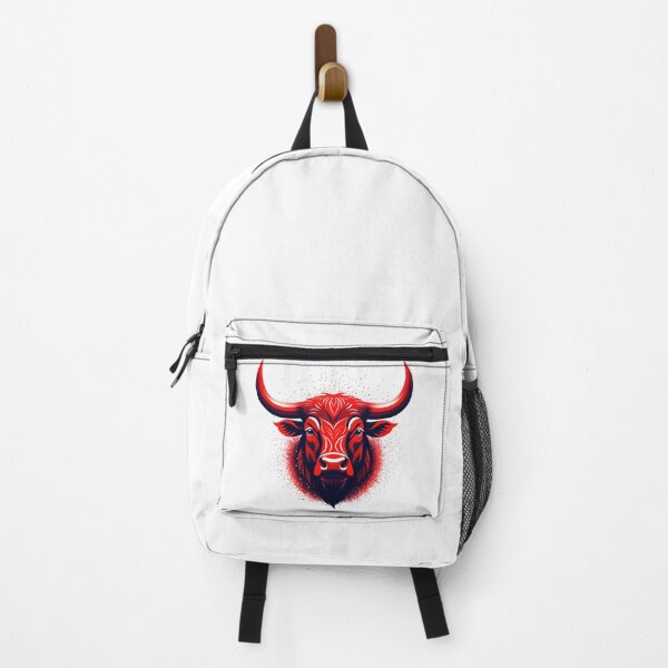 Item preview, Bull red logo template. Brand Identity. Flat illustration designed and sold by ArtEventET.
