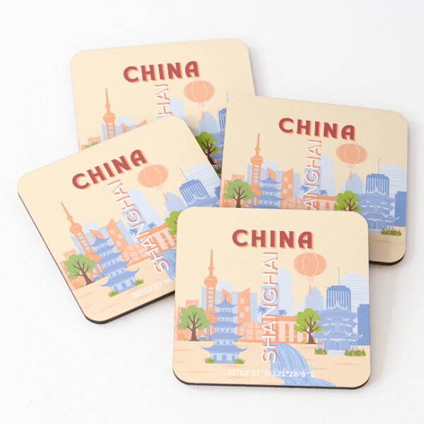 Item preview, Shanghai China Retro Pastel Travel Art designed and sold by Magic Love Art Print.