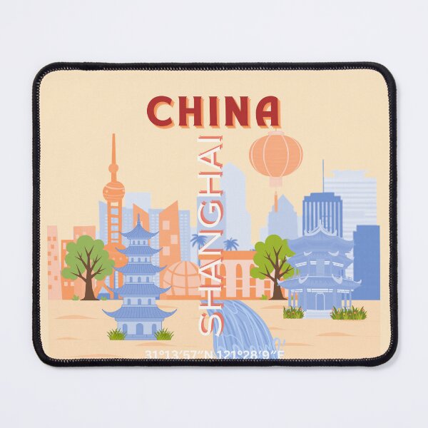 Item preview, Shanghai China Retro Pastel Travel Art designed and sold by Magic Love Art Print.