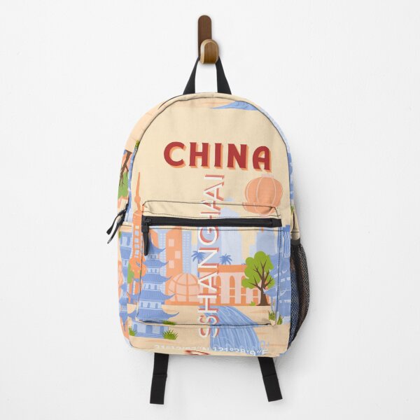 Item preview, Shanghai China Retro Pastel Travel Art designed and sold by Magic Love Art Print.