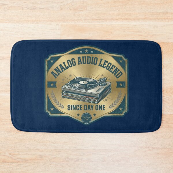 Item preview, Vintage Analog Audio Legend Record Player Father's Day Badge designed and sold by KelliesGrafix.