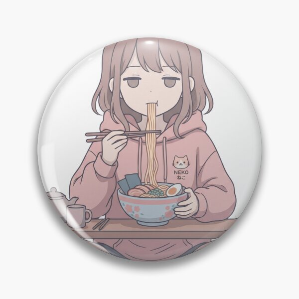 Item preview, Funny Dark Humor Kawaii Anime Girl Dead Inside But Eating Ramen Meme Cute Gift designed and sold by Im-Ara.