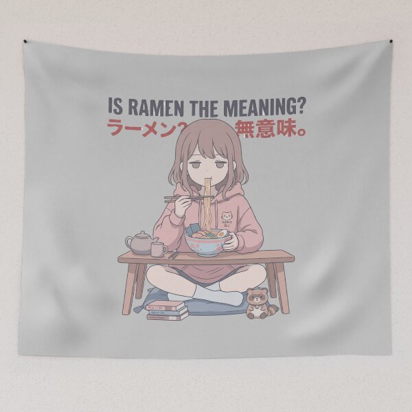 Item preview, Funny Dark Humor Kawaii Anime Girl Dead Inside But Eating Ramen Meme Cute Gift designed and sold by Im-Ara.