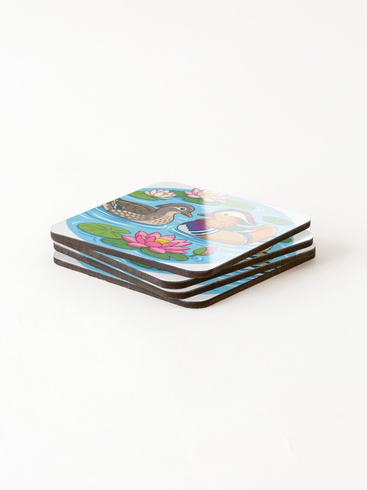 Thumbnail 4 of 5, Coasters (Set of 4), Beautiful ducks designed and sold by Runglavan.