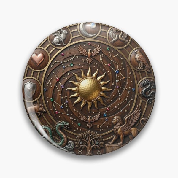 Item preview, Celestial Alchemy: Ancient Zodiac & Mystic Constellations Mandala designed and sold by PureDesignLab1.