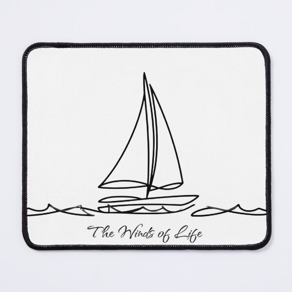 Item preview, The Winds of Life - Minimalist Sailboat Line Art designed and sold by jo-e-basta.
