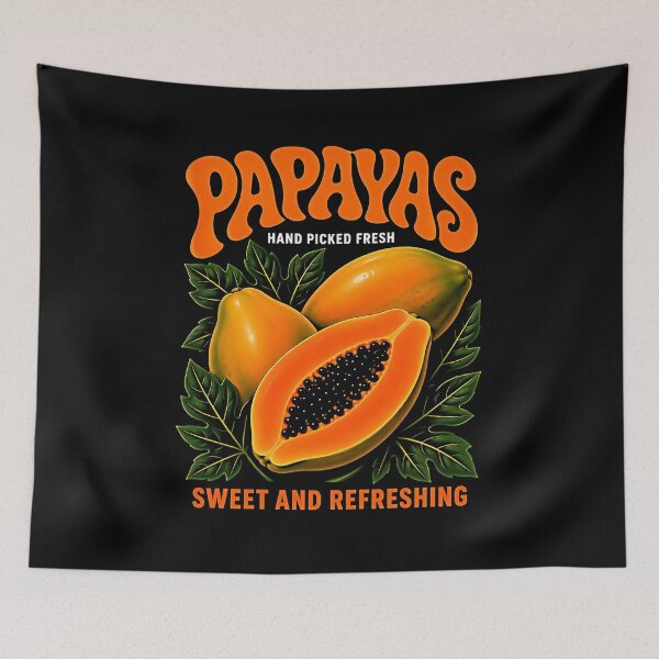 Item preview, Papayas Hand Picked Fresh Sweet Refreshing Tropical Fruit Retro Vintage designed and sold by graphixpolash.