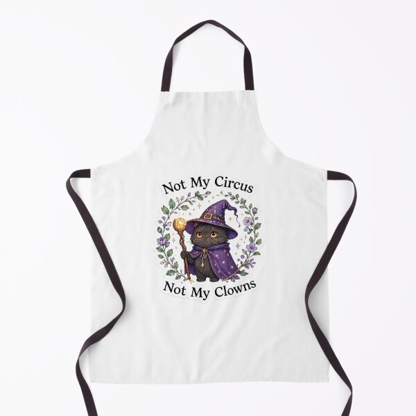 Item preview, "Not My Circus, Not My Clowns" Witch Cat Sticker designed and sold by Artify Lab.