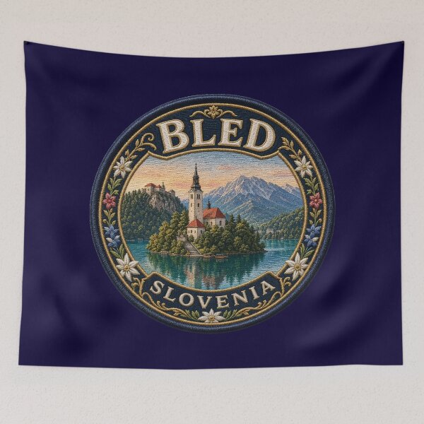 Item preview, Bled, Slovenia – Island church, mountain scenery & cliff castle designed and sold by Girih.