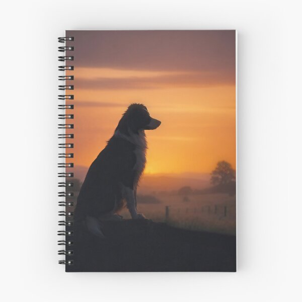 Item preview, Border Collie Silhouetted with Country Background and Southwestern Sunset designed and sold by Stephanie Laird.