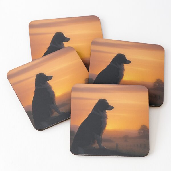 Item preview, Border Collie Silhouetted with Country Background and Southwestern Sunset designed and sold by Stephanie Laird.