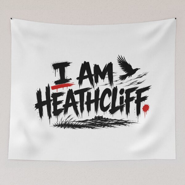 Item preview, I Am Heathcliff Dark Grunge Gothic Literature Quote designed and sold by Fenay Designs.