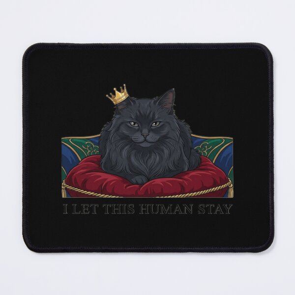 Item preview, Royal Cat Owner Shirt – I Let This Human Stay – Funny Cat King Design designed and sold by Safe Haven Pets.