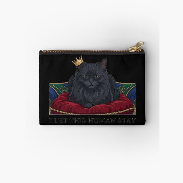Item preview, Royal Cat Owner Shirt – I Let This Human Stay – Funny Cat King Design designed and sold by Safe Haven Pets.