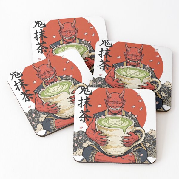 Item preview, Oni Demon Enjoying Giant Matcha Latte designed and sold by hiomarujapan.