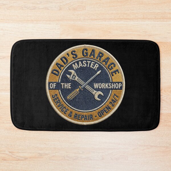 Item preview, Vintage Dad's Garage Master of the Workshop Embroidered Service Patch designed and sold by KelliesGrafix.