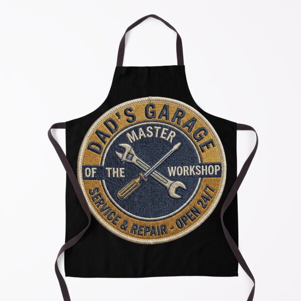 Item preview, Vintage Dad's Garage Master of the Workshop Embroidered Service Patch designed and sold by KelliesGrafix.