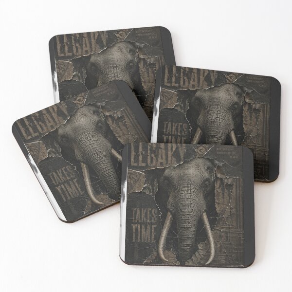 Item preview, Founder Legacy Elephant Art Distressed Noir Vintage Industrial Canvas designed and sold by SavannaStrikes.