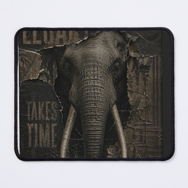 Item preview, Founder Legacy Elephant Art Distressed Noir Vintage Industrial Canvas designed and sold by SavannaStrikes.