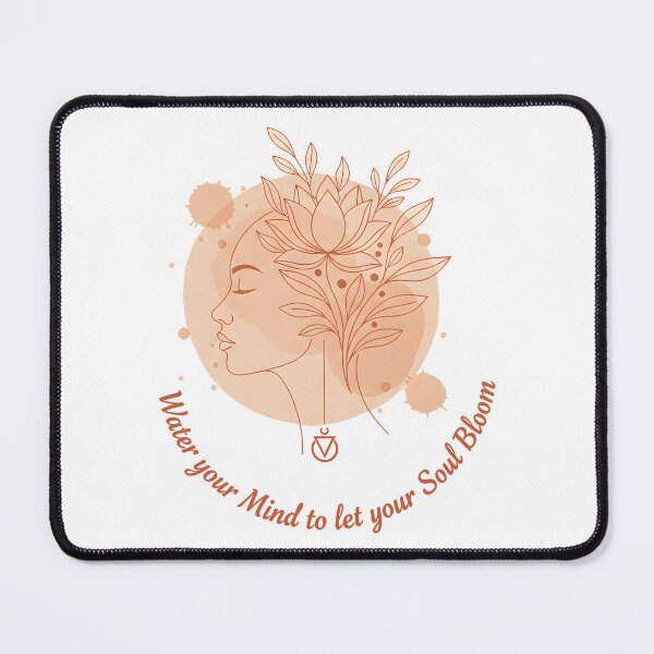 Item preview, Water your Mind – Spiritual Line Art Woman with Lotus Flower designed and sold by Fuechse.