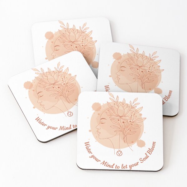 Item preview, Water your Mind – Spiritual Line Art Woman with Lotus Flower designed and sold by Fuechse.