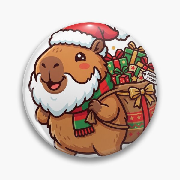 Item preview, Santa Capybara Delivering Christmas Gifts designed and sold by LambeLab.