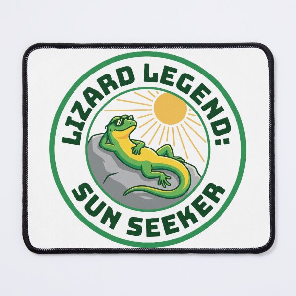 Item preview, Lizard Lover Gift – “Lizard Legend Sun Seeker” Cute Reptile Badge Design. designed and sold by UniqueArtsOnly.