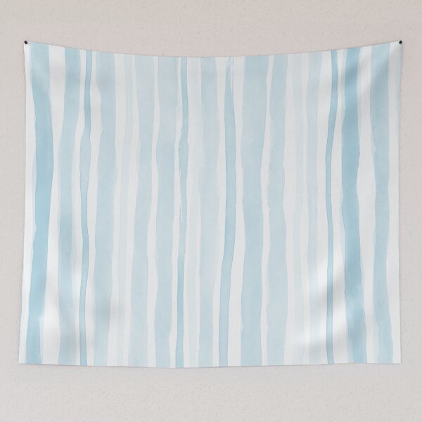 Item preview, Soft Blue Stripe Pattern Coastal Minimal Design designed and sold by trajeado14.