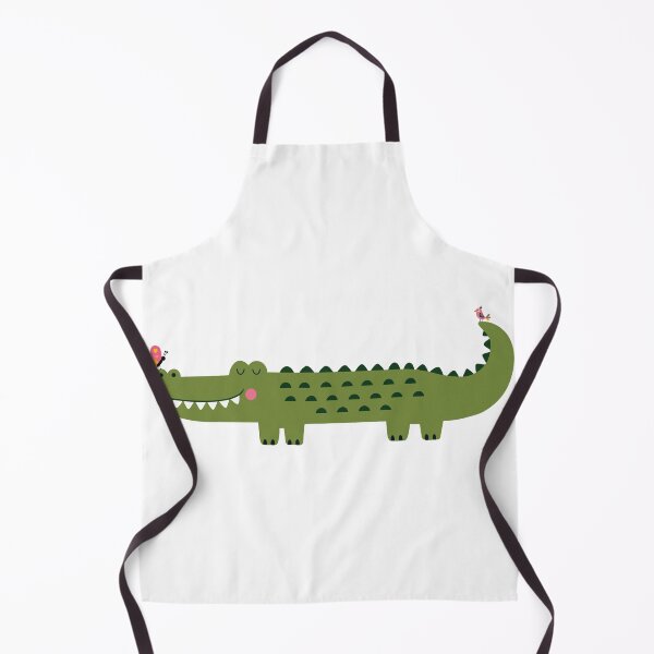 Item preview, Cute Cartoon Crocodile with Butterflies designed and sold by OlhaDreamArt.