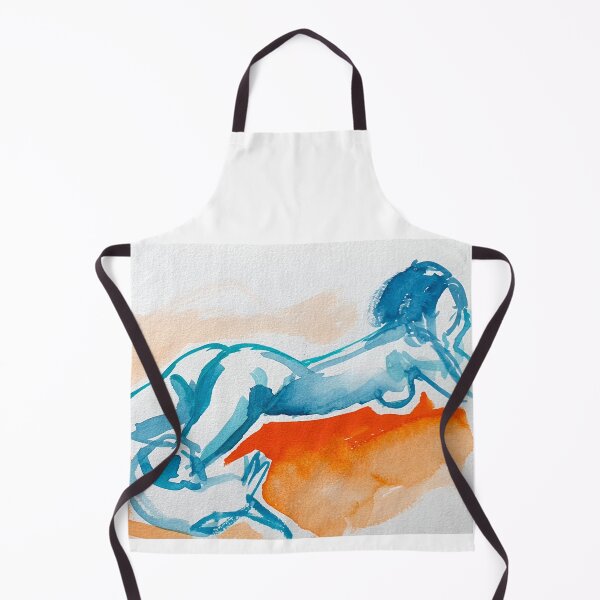 Item preview, model in watercolor designed and sold by Tereza Pilar Art.