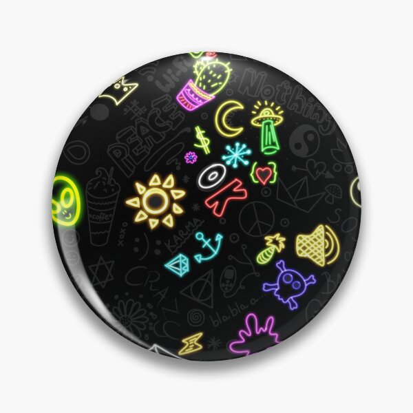Item preview, Neon Doodle Cyberpunk Chaos Pattern designed and sold by Gisleyson.