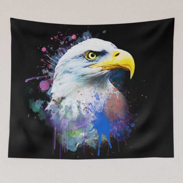 Item preview, Color Splash Eagle Head Bold Graphic Design  designed and sold by StyleBloomes.