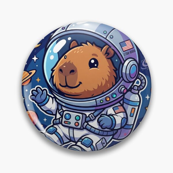Item preview, Astronaut Capybara Floating in Space designed and sold by LambeLab.
