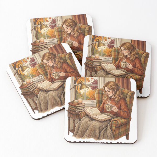 Item preview, Cozy Bookworm Club Vintage Reading Design Autumn Coffee & Book Aesthetic designed and sold by urbinet.