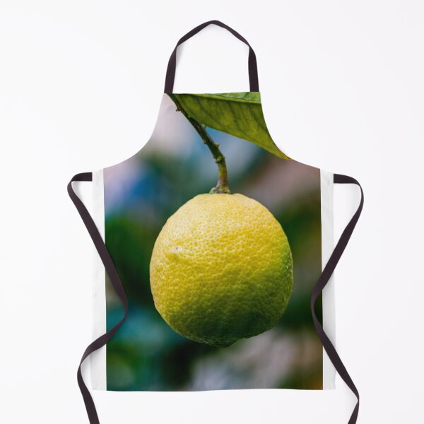 Item preview, Close-Up Of Ripe Lemon Hanging From Citrus Tree With Leaf In Garden designed and sold by Nmallia.