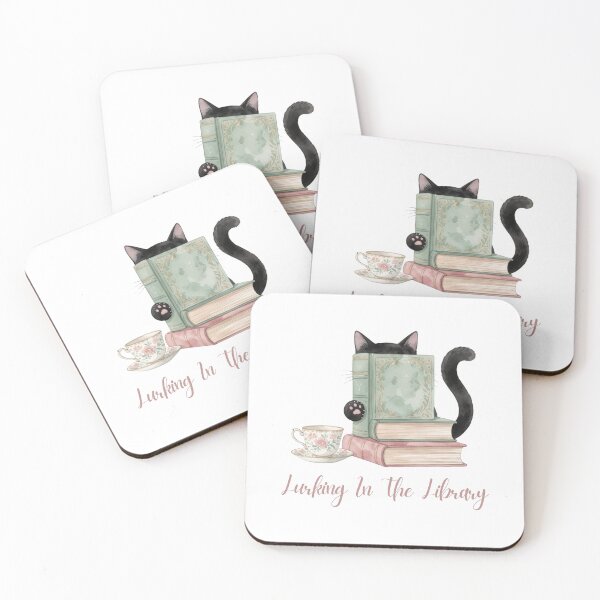 Item preview, Lurking In The Library — Hidden Black Cat Cozy Mystery Reader Tee designed and sold by kosimazaki.