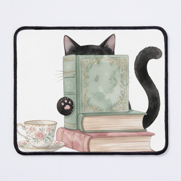 Item preview, Lurking In The Library — Hidden Black Cat Cozy Mystery Reader Tee designed and sold by kosimazaki.