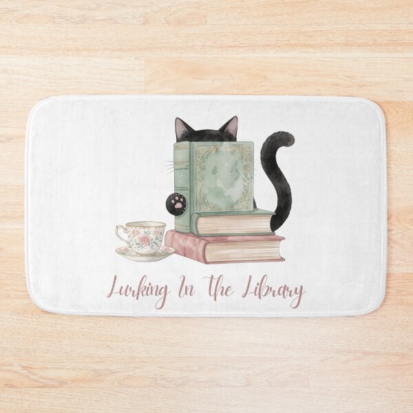 Item preview, Lurking In The Library — Hidden Black Cat Cozy Mystery Reader Tee designed and sold by kosimazaki.