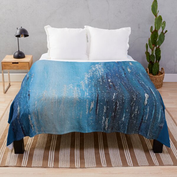 Item preview, Winter Forest Abstract | Frosted Blue Textured Painting designed and sold by ValentynaTyshenkoArt.