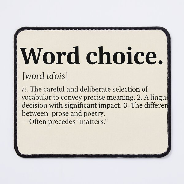 Item preview, Word Choice Definition – Minimalist Linguistic Design for Authors designed and sold by Fuechse.