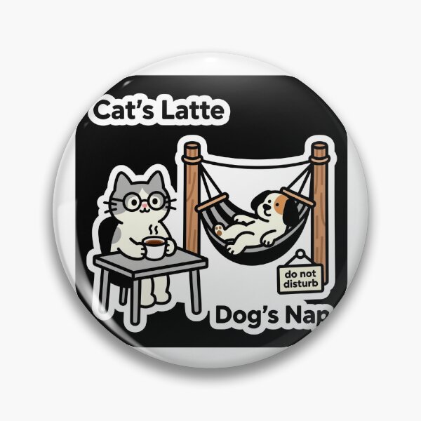 Item preview, Cat's Latte; Dog's Nap – Deadpan Pet Vibes designed and sold by Arte-Excellency.
