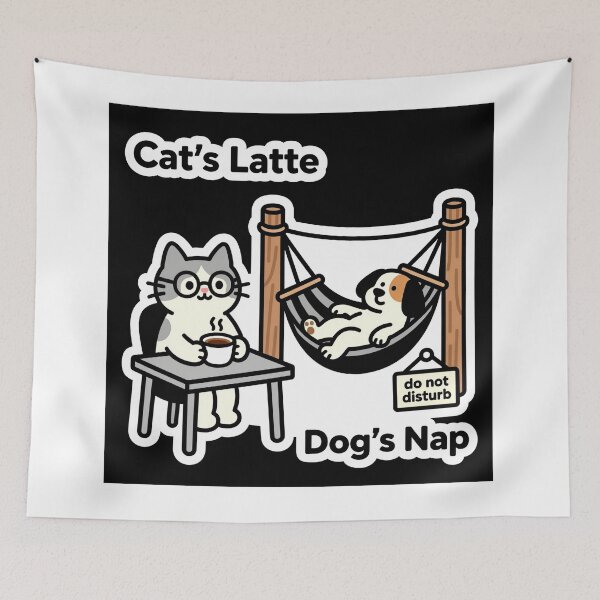 Item preview, Cat's Latte; Dog's Nap – Deadpan Pet Vibes designed and sold by Arte-Excellency.