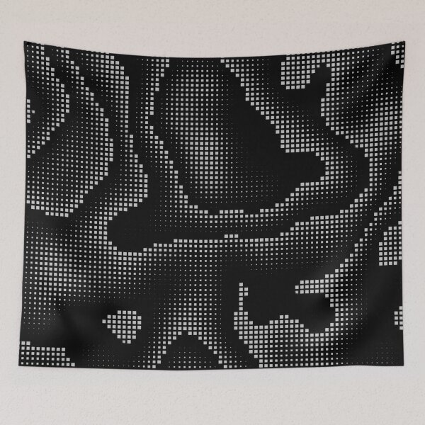Item preview, Abstract Dotted Wave Pattern Black and White designed and sold by Gisleyson.