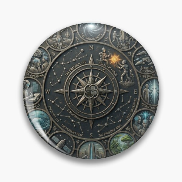 Item preview, Aeon Genesis: The Galactic Forge and Starship Colonies Mandala designed and sold by PureDesignLab1.