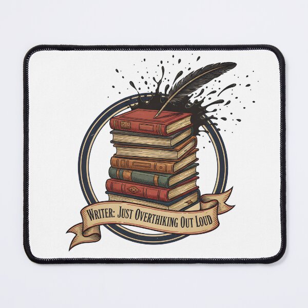Item preview, Writer Overthinking – Vintage Book Stack Design for Authors designed and sold by Fuechse.